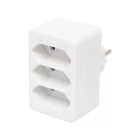   Home NV 23/WH hálózati elosztó, 3 EURO aljzat gyermekvédelemmel ellátva, max. 3 x 500 W, fehér