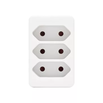   Home NV 23/WH hálózati elosztó, 3 EURO aljzat gyermekvédelemmel ellátva, max. 3 x 500 W, fehér