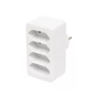 Home NV 24/WH hálózati elosztó, 4 EURO aljzat gyermekvédelemmel ellátva, max. 4 x 500 W, fehér