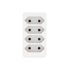 Home NV 24/WH hálózati elosztó, 4 EURO aljzat gyermekvédelemmel ellátva, max. 4 x 500 W, fehér