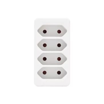   Home NV 24/WH hálózati elosztó, 4 EURO aljzat gyermekvédelemmel ellátva, max. 4 x 500 W, fehér