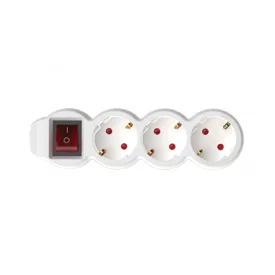   Home NV 3K-10/WH/1,5 hálózati elosztó, 10 m, H05VV-F 3G1,5 mm2 kábel, kétpólusú kapcsoló, IP20 kivitel, 3 védőérintkezős aljzat, max. 3500W, fehér