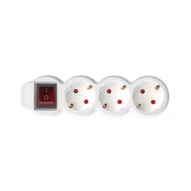   Home NV 3K/WH/1,5 hálózati elosztó, 1,5 m, H05VV-F 3G1,5 mm2 kábel, kétpólusú kapcsoló, IP20 kivitel, 3 védőérintkezős aljzat, max. 3500W, fehér