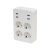 Home NV 4 USB tálcás USB-s elosztó, 4 földelt aljzat, 4 USB aljzat össz 2,4A, elforgatható csatlakozódugó, max.3680W