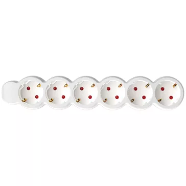   Home NV 6/WH hálózati elosztó, 1,5 m, H05VV-F 3G1,0 mm2 kábel, IP20 kivitel, 6 védőérintkezős aljzat, max. 3500W, fehér