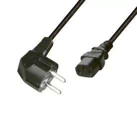  Home N 5 számítógépes hálózati csatlakozókábel, 2 m, H05VV-F 3G0,75 mm2 kábellel, védőérintkezős, max.1380W, fekete