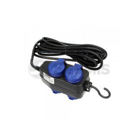   VÍZMENTES 2X2-ES CSAPFEDELES GUMI ELOSZTÓ, AKASZTÓVAL, 3680W, IP44, 5M, OR-AE-13160(GS)/5M