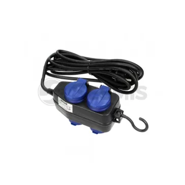   VÍZMENTES 2X2-ES CSAPFEDELES GUMI ELOSZTÓ, AKASZTÓVAL, 3680W, IP44, 5M, OR-AE-13160(GS)/5M