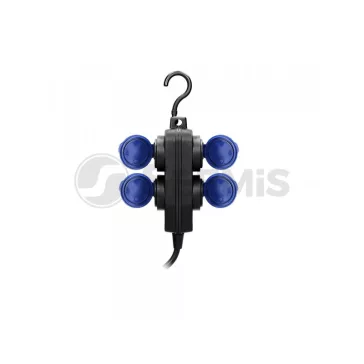   VÍZMENTES 2X2-ES CSAPFEDELES GUMI ELOSZTÓ, AKASZTÓVAL, 3680W, IP44, 5M, OR-AE-13160(GS)/5M