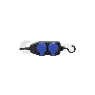   VÍZMENTES 2X2-ES CSAPFEDELES GUMI ELOSZTÓ, AKASZTÓVAL, 3680W, IP44, 5M, OR-AE-13160(GS)/5M