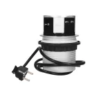 ASZTALBA SÜLLYESZTHETŐ IRODAI ELOSZTÓ, 3X (2P+F),2XUSB TÖLTŐ, EZÜST, SCHUKO, 1,5M KÁBEL OR-AE-1342(GS)
