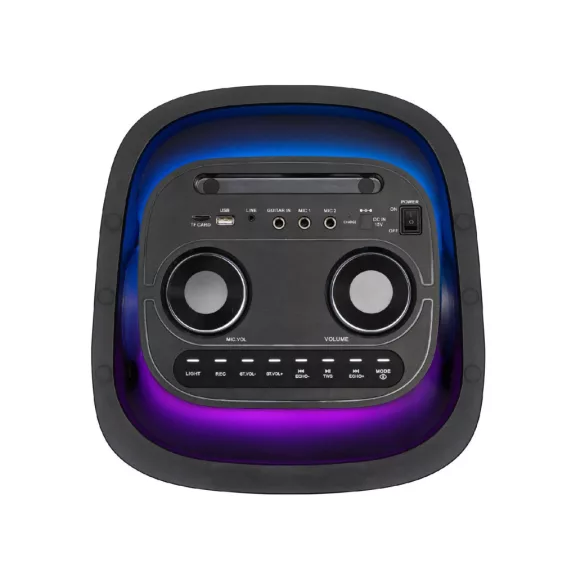 SAL PAR2400BT party hangdoboz, 160 Watt, beépített akkumulátorral és LED fénnyel, BT TWS kapcsolat, USB/microSD zenelejátszás, karaoke mód, LINE, gitár és mikrofon bemenetek, két darab bass-reflex mélysugárzó, 2-utas, 3 hangszóró SAL PAR2400BT party hangdoboz, 160 Watt, beépített akkumulátorral és LED fénnyel, BT TWS kapcsolat, USB/microSD zenelejátszás, karaoke mód, LINE, gitár és mikrofon bemenetek, két darab bass-reflex mélysugárzó, 2-utas, 3 hangszóró