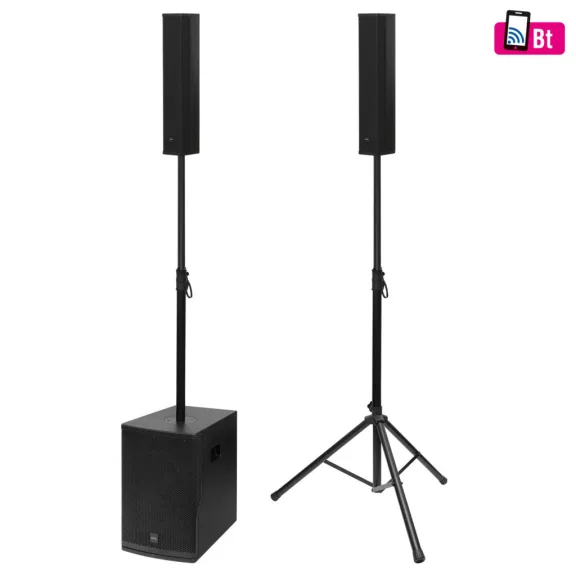 SAL PAS12W243S sztereó professzionális oszlopsugárzó hangrendszer, 800 W, Bluetooth TWS, 9db hangsugárzó, színes képernyő, állvány, DSP hangprocesszor SAL PAS12W243S sztereó professzionális oszlopsugárzó hangrendszer, 800 W, Bluetooth TWS, 9db hangsugárzó, színes képernyő, állvány, DSP hangprocesszor