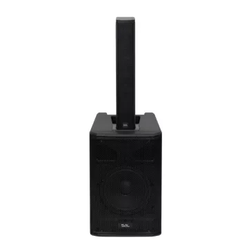   SAL PAS8W42S professzionális oszlopsugárzó hangrendszer, 20cm mélysugárzó, 4x2” szélessávú szatellit hangszóró, aktív zenekari hangdoboz, Bluetooth, állvány