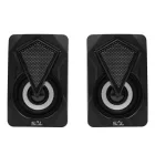 SAL PCS 230 multimédia hangszórópár, 2x3 W, RGB LED effekt, AUX, BT, USB tápkábel