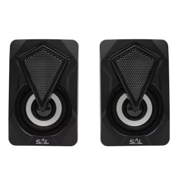   SAL PCS 230 multimédia hangszórópár, 2x3 W, RGB LED effekt, AUX, BT, USB tápkábel
