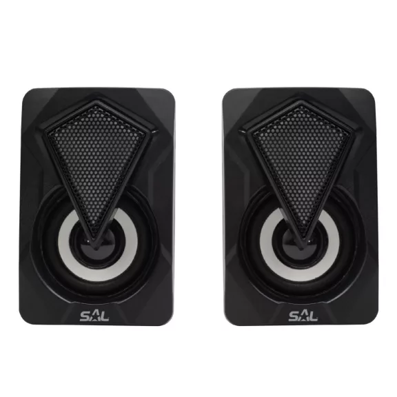SAL PCS 230 multimédia hangszórópár, 2x3 W, RGB LED effekt, AUX, BT, USB tápkábel SAL PCS 230 multimédia hangszórópár, 2x3 W, RGB LED effekt, AUX, BT, USB tápkábel