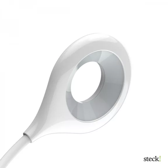 Asztali lámpa, 5W, fehér , írószertatóval Asztali lámpa, 5W, fehér , írószertatóval