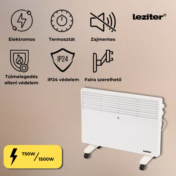 Asama elektromos fűtőtest 750W/1500W Asama elektromos fűtőtest 750W/1500W