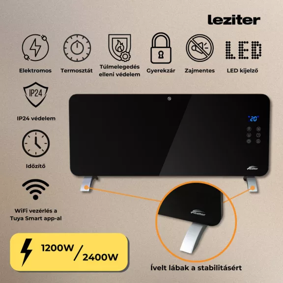 Hekla elektromos wifis okos fűtőtest 1200W/2400W Hekla elektromos wifis okos fűtőtest 1200W/2400W