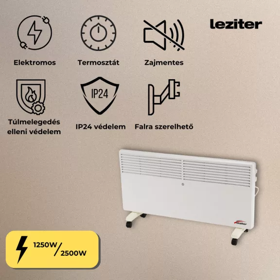 Asama elektromos fűtőtest 1250W/2500W Asama elektromos fűtőtest 1250W/2500W