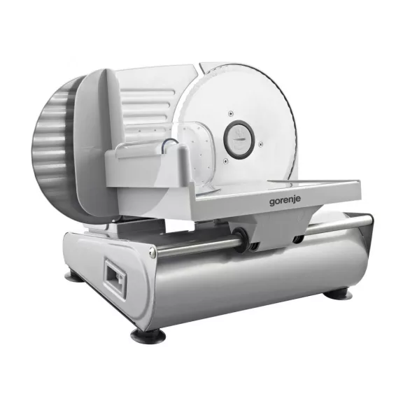 Gorenje R506E szeletelőgép, 150 W, 19 cm pengeátmérő, rozsdamentes acél, max. 15 mm-es szeletvastagság Gorenje R506E szeletelőgép, 150 W, 19 cm pengeátmérő, rozsdamentes acél, max. 15 mm-es szeletvastagság