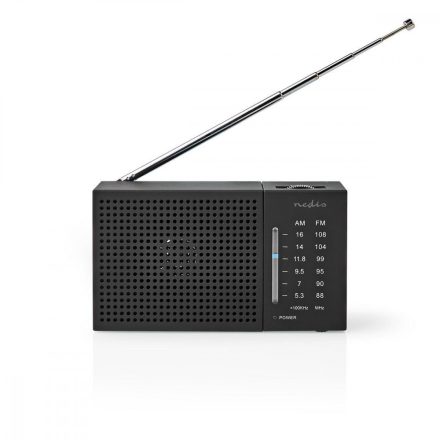 FM rádió Hordozható kivitel | AM / FM | Elemes Áramellátás | Analóg | 1.5 W | Fekete Fehér Képernyő | Bluetooth® | Fejhallgató kimenet |