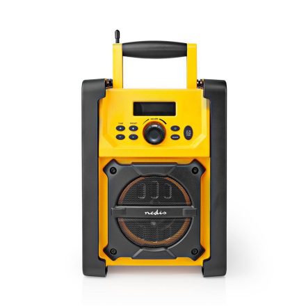 Nedis munka rádió, FM, bluetooth, rezgéscsillapítás, 15W, 20 FM állomás, 3,5 mm audióbemenet