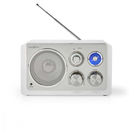 FM rádió | Asztali Kivitel | FM | Hálózati Áramellátás | Analóg | 15 W | Bluetooth® | Fehér