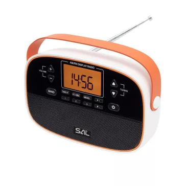   SAL RPR4LCD táskarádió, AM-FM automatikus hangolás, 2x40 programhely, órakijelzés