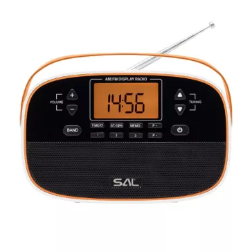   SAL RPR4LCD táskarádió, AM-FM automatikus hangolás, 2x40 programhely, órakijelzés