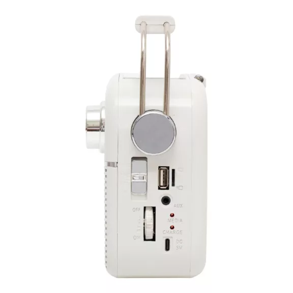 SAL RPR9 napelemes rádió multimédia lejátszóval, FM-AM-SW rádió, Bluetooth, USB és microSD csatlakozás, beépített akkumulátor