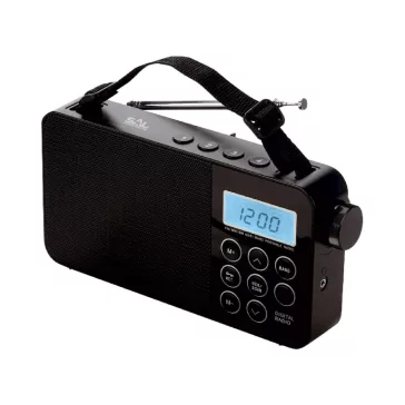   SAL RPR 3LCD táskarádió, AC/DC, AM_FM_SW digitális rádió, ébresztő, AUX, 60 tárolható állomás