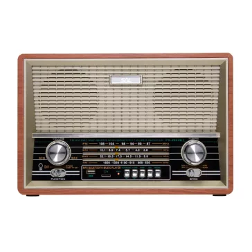   SAL RRT 4B retro asztali rádió, multimédia lejátszó, BT, USB/MicroSD, AUX, Rádió, EQ, ~16 óra üzemidő
