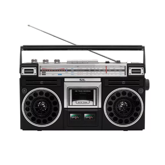 SAL RRT BROOKLYN sztereó kazettás rádiós magnó, Bluetooth, USB, microSD, MP3, felvétel, 4-sávos rádió, multimédia