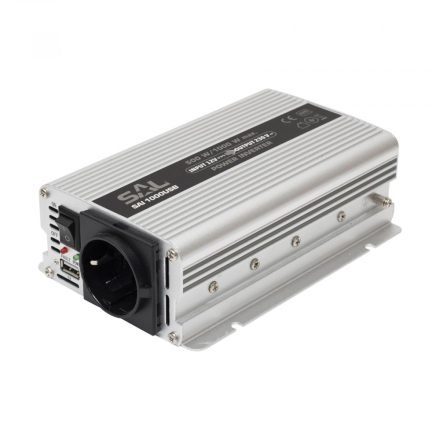 SAL Feszültségátalakító,inverter 500/1000W, USB aljzat SAI 1000USB SAL
