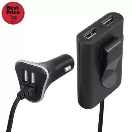 SAL SAU 96 nagy teljesítményű autós USB gyorstöltő, 48 W, 4 USB port, 4 x 2,4 A