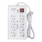 Steck, 8-as földelt + 2 USB port elosztó főkapcsolóval, TÚLFESZÜLTSÉG- ÉS TÚLTERHELÉS ELLENI VÉDELEM SEL 815