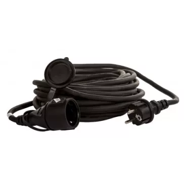   Hosszabbító védőérintkezős kültéri lengő hosszabbító zárófedéllel, gumi, 10m -  3X1.5mm2