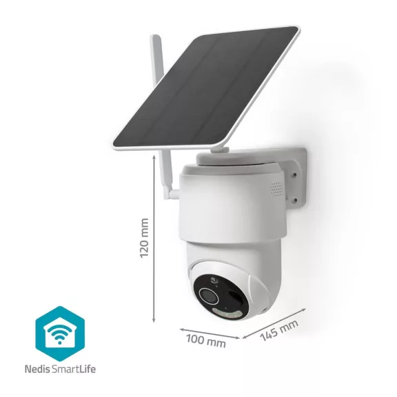 Nedis smartlife 4G kűltéri kamera, full HD 1080p, dönthető, forgatható, IP65, napelem, mozgásérzékelő, éjjel látás SIMCBO50WT Nedis smartlife 4G kűltéri kamera, full HD 1080p, dönthető, forgatható, IP65, napelem, mozgásérzékelő, éjjel látás SIMCBO50WT