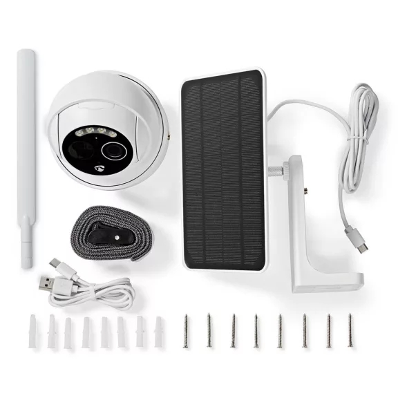 Nedis smartlife 4G kűltéri kamera, full HD 1080p, dönthető, forgatható, IP65, napelem, mozgásérzékelő, éjjel látás SIMCBO50WT Nedis smartlife 4G kűltéri kamera, full HD 1080p, dönthető, forgatható, IP65, napelem, mozgásérzékelő, éjjel látás SIMCBO50WT