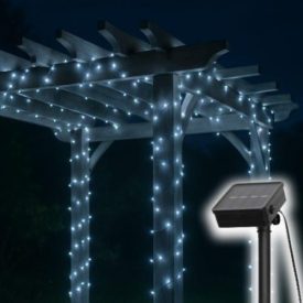   Home SLC200WH szolár fényfüzér, 200db hidegfehér LED, 14m hosszúság, zöld vezeték, kültéri kivitel