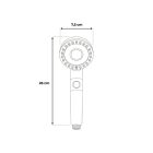 Kori 3 funkciós kézizuhany tömlővel tartóval szürke