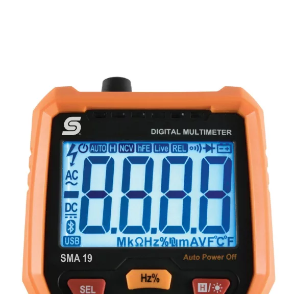 Home SMA 19 digitális multiméter, automatikus méréshatárváltás, érintés nélküli fáziskeresés, háttérvilágítás, tartozék mérőzsinór Home SMA 19 digitális multiméter, automatikus méréshatárváltás, érintés nélküli fáziskeresés, háttérvilágítás, tartozék mérőzsinór