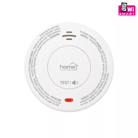 Home SMO10SMART optikai füstérzékelő, Tuya Smart és Smart Life kompatibilis, Wi-Fi kapcsolat, 10 év elem élettartam, 2400 mAh Home SMO10SMART optikai füstérzékelő, Tuya Smart és Smart Life kompatibilis, Wi-Fi kapcsolat, 10 év elem élettartam, 2400 mAh