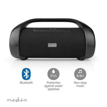 Nedi akkumulátoros party boombox, 120W, Bluetooth, 2.1, IPX5
