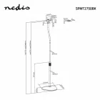 Nedis Hangszóró tartó Kompatibilis: Univerzális | Padló | 4,5 kg | Állítható magasságú | ABS / Acél | Fekete SPMT2750BK