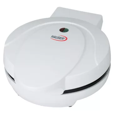   HAUSER ST-637N gofrisütő, max. 800 W, kerek gofri, tapadásmentes bevonat, működést jelző lámpa, fehér színű