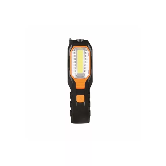 Újratölthető munkalámpa 1 W LED+5 W COB LED - piros vészjelző villogó fény -360°-ban elforgatható Újratölthető munkalámpa 1 W LED+5 W COB LED - piros vészjelző villogó fény -360°-ban elforgatható