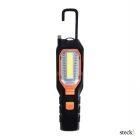 Újratölthető munkalámpa 1 W LED+5 W COB LED - piros vészjelző villogó fény -360°-ban elforgatható